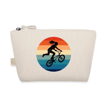 Gift idea for the BMX rider with freestyle BMX - Organic Pouch - nature - Front