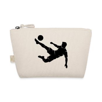 Footballer overhead kick silhouette - Organic Pouch - nature - Front