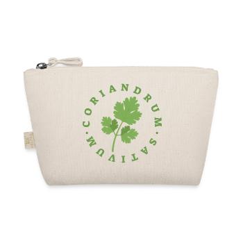Coriander Circular Leaf Emblem - Organic Pouch - nature - Front