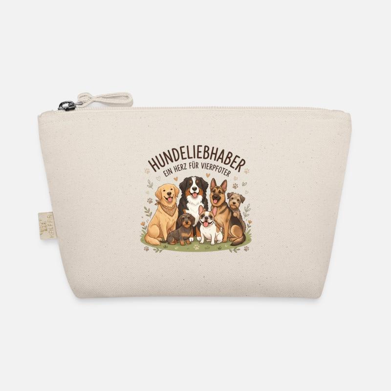 Hundedeliebhaber – Ein Herz Für Vierbeiner - Bio-Täschchen - Natur