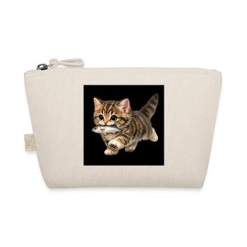 kitten has caught a fish - Organic Pouch - nature - Front