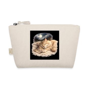 Mommy cat sleeps with her child - Organic Pouch - nature - Front