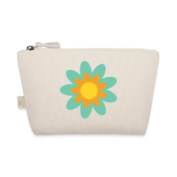 70er Jahre Blume Muster Hippie Geschenk - Bio-Täschchen - Natur - Vorne