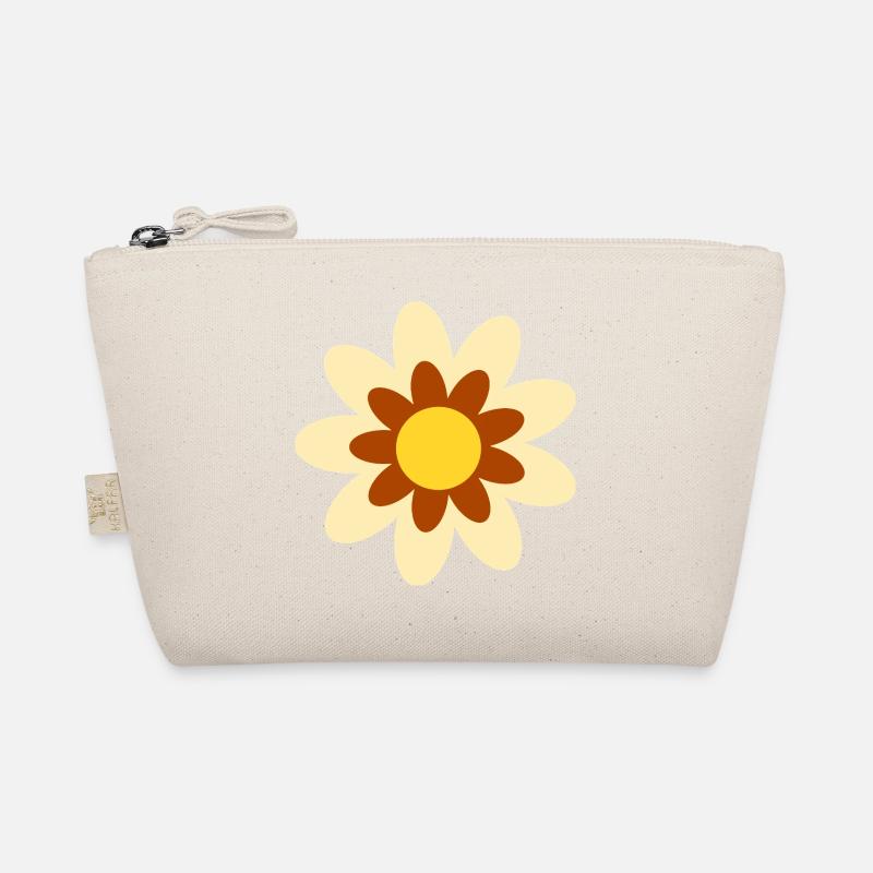 70s Flower Pattern Hippie Gift Organic Pouch
