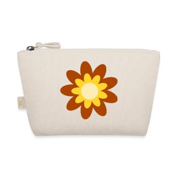 70er Jahre Blume Muster Hippie Geschenk - Bio-Täschchen - Natur - Vorne