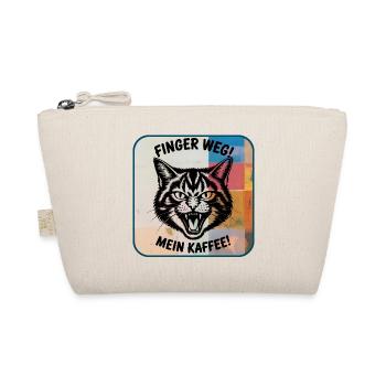 Finger weg! Mein Kaffee Katzendesign - Bio-Täschchen - Natur - Vorne
