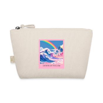 Rainbow Beach Retro Wave - Organic Pouch - nature - Front
