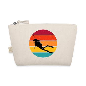 Gift idea for the diving fan with scuba diving - Organic Pouch - nature - Front