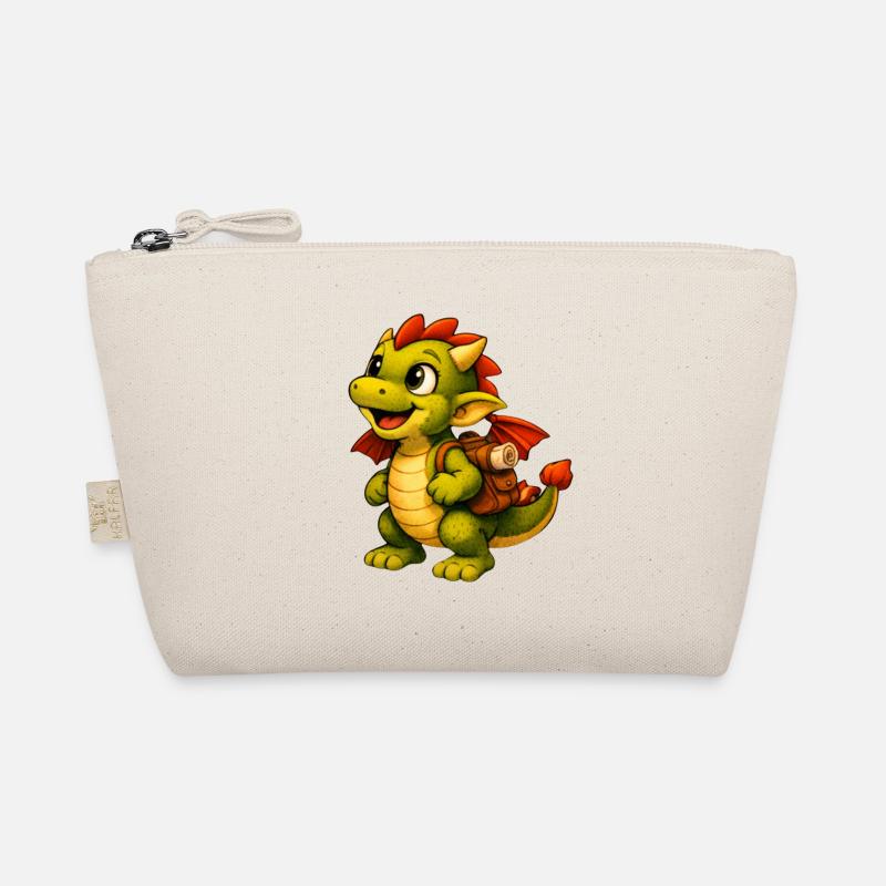 Kleiner Drachen mit Rucksack Bio-Täschchen