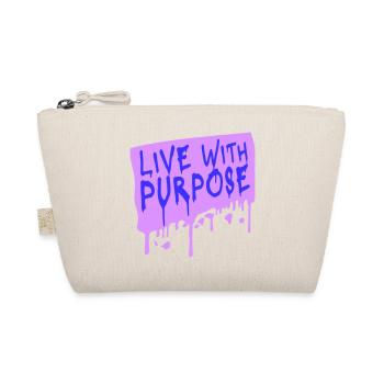 Live With Purpose Motivation Sinn Mindset Spruch - Bio-Täschchen - Natur - Vorne