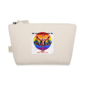 Funny Pride Flamingo LGBTQ Design - Organic Pouch - nature - Front