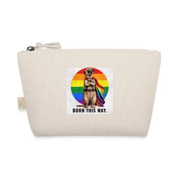 Born This Way LGBTQ Pride Meerkat Design - Organic Pouch - nature - Front
