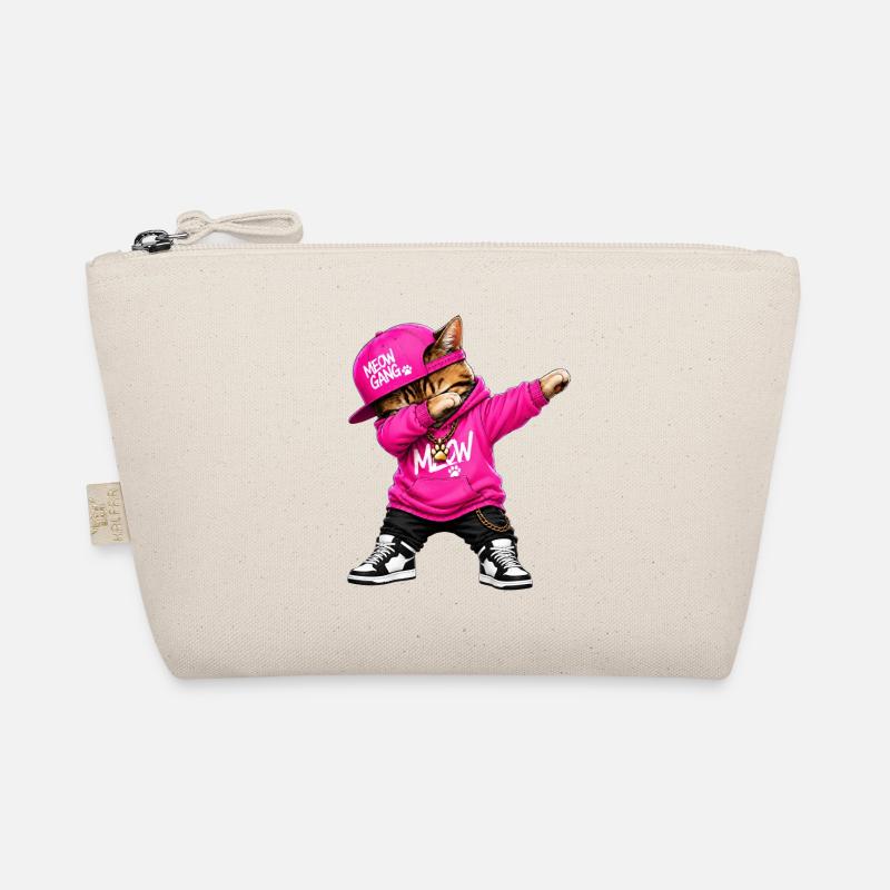 Dabbing Cat - Bio-Täschchen - Natur