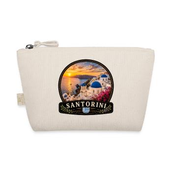Santorini Griechenland Kreuzfahrt Urlaub Oia Abend - Bio-Täschchen - Natur - Vorne