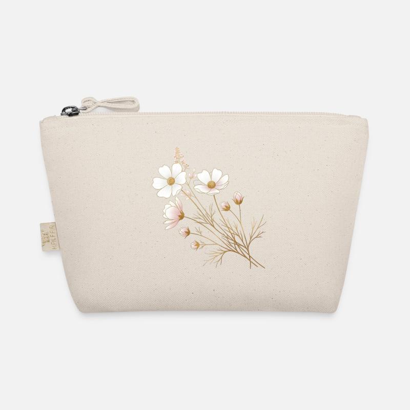Accents dorés, fleurs blanches Trousse biologique
