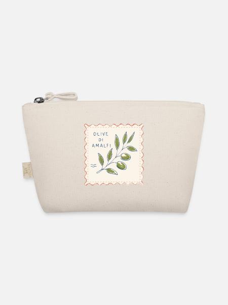 Amalfi Olive Zweig Illustration - Bio-Täschchen - Natur