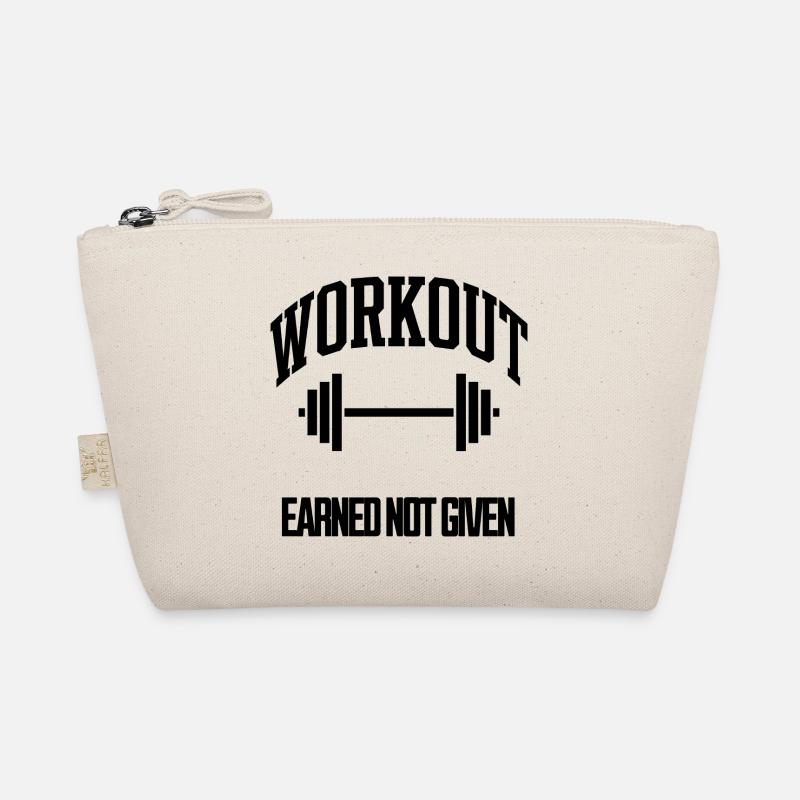 Workout Earned Not Given Gym T-Shirt - Bio-Täschchen - Natur