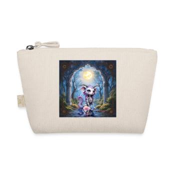 Cat Skeleton Moon Fantasy - Organic Pouch - nature - Front