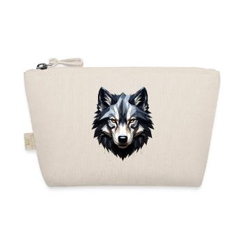Geometrischer Wolfkopf - Bio-Täschchen - Natur - Vorne