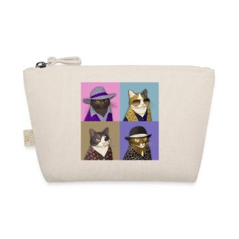 Badass Cat Quartet - Organic Pouch - nature - Front