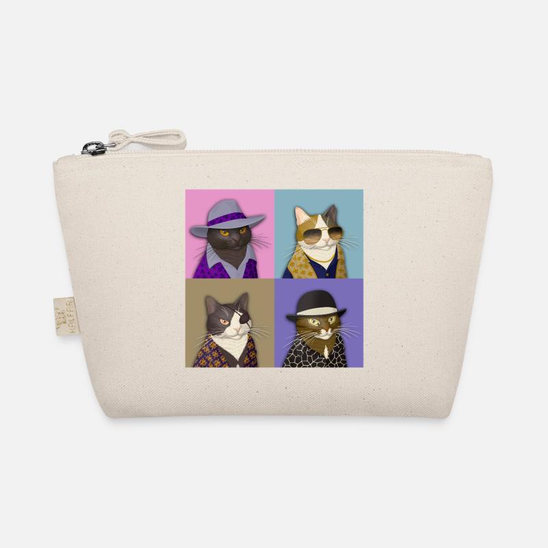 Badass Cat Quartet Organic Pouch