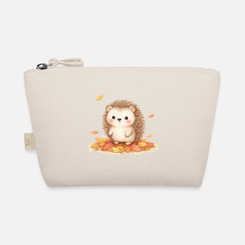 Hérisson automnal sur un monticule de feuilles Trousse biologique