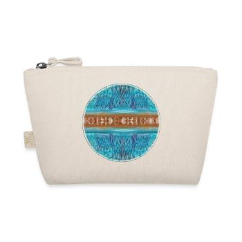 Teal Mandala-Band Kreisdesign - Bio-Täschchen - Natur - Vorne