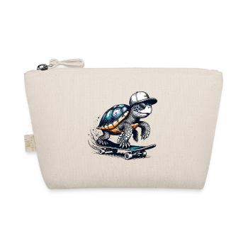 Techno Skater Turtle - Organic Pouch - nature - Front