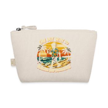 Skeleton Vacation Humor Funny Humor Beach - Organic Pouch - nature - Front