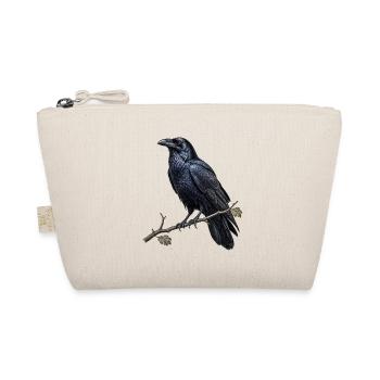 Gemeiner Rabe – Corvus corax – Dark Academia - Bio-Täschchen - Natur - Vorne