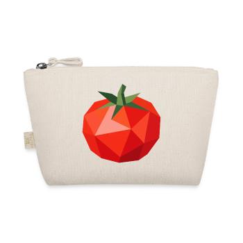 Geometrische Tomate – Modernes Gemüse Motiv   - Bio-Täschchen - Natur - Vorne