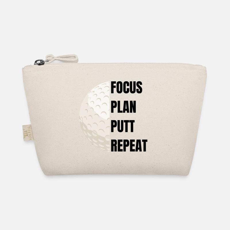 Focus Plan Putt Repeat – Golfslogan - Bio-Täschchen - Natur
