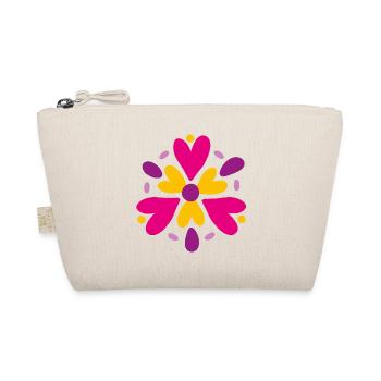 Yoga pink Herzen Mandala farbenfroh Love Yogi Deko - Bio-Täschchen - Natur - Vorne