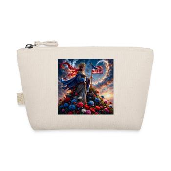 Floral goddess with American flag - Organic Pouch - nature - Front