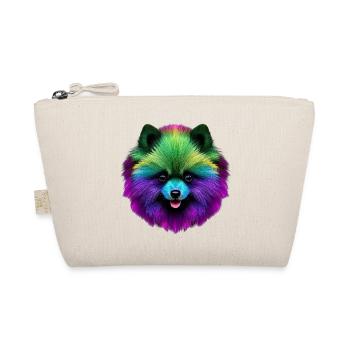 Portrait vibrant de chien en poméranie arc-en-ciel pop art - Trousse biologique - nature - Devant
