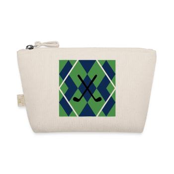  Golfschläger Argyle Muster Golfsport Herrenausflu - Bio-Täschchen - Natur - Vorne
