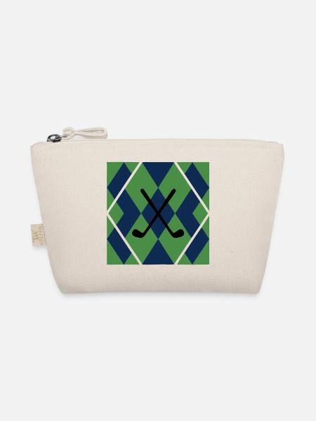 Golf Clubs Argyle Pattern Men's Golf Clubs - Organic Pouch - nature - Front