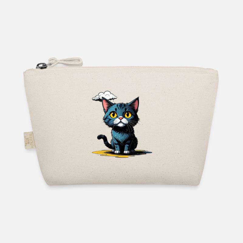 Cat under a rain cloud Organic Pouch