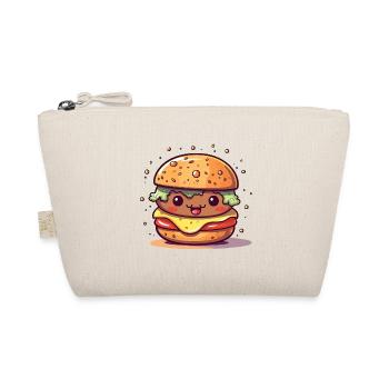 Kawaii Burger Lucky Charm - Organic Pouch - nature - Front
