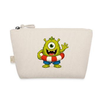 Monster with swimming trunks - Organic Pouch - nature - Front
