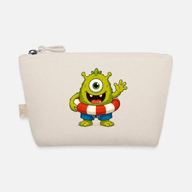 Monster mit Badehose Bio-Täschchen