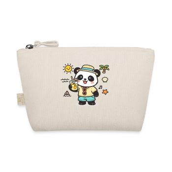 Summer panda on the beach - Organic Pouch - nature - Front