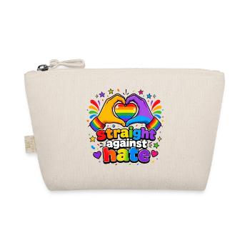 Straight Against Hate Rainbow Pride Equality - Organic Pouch - nature - Front