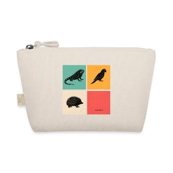 Lustiges exotische Haustier-Retro-Tiergitter-Design - Bio-Täschchen - Natur - Vorne