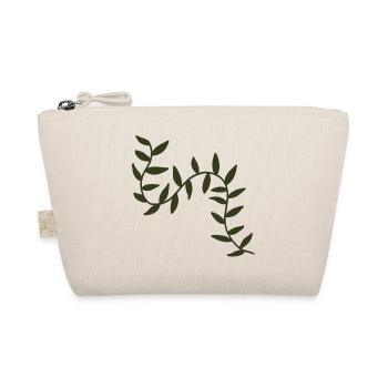 Arching Olive Vines botanical motif - Organic Pouch - nature - Front