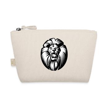 Lion Prédateur – Graphique vectoriel monochrome - Trousse biologique - nature - Devant