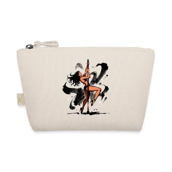 Sexy Pole Dance Silhouette – Athletic & Elegant - Organic Pouch - nature - Front