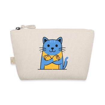 Cat Cuddly Cat Blue-Orange Hug - Organic Pouch - nature - Front