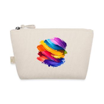 Regenbogen-Pinselstrich - Bio-Täschchen - Natur - Vorne
