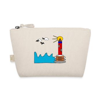 Lighthouse by the sea in the circle of the sun - Organic Pouch - nature - Front